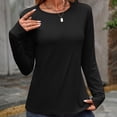 thumbnail image 4 of XFLWAM Long Sleeve Crew Neck Cotton T Shirt for Women Classic Fit Shirt Soft Breathable Casual Tee Pullover Basic Tops M, 4 of 9