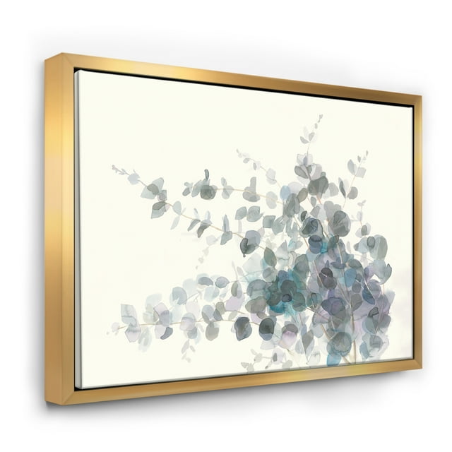 Grey Watercolor Flower II - Traditional Framed Canvas