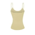thumbnail image 3 of Basic Women Short Cami Built-In Shelf Bra - 3 Pk - Khaki, Khaki, Khaki, Small, 3 of 4