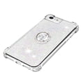 thumbnail image 4 of Funda para iPhone SE 2022/2020 con Brillo Líquido Flotante, Purpurina, Parachoques y Anillo Giratorio Soporte, 4 of 5