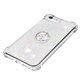 thumbnail image 4 of Funda para iPhone SE 2022/2020 con Brillo Líquido Flotante, Purpurina, Parachoques y Anillo Giratorio Soporte, 4 of 5