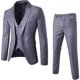 thumbnail image 1 of Conjunto de traje de 3 piezas para hombre, chaqueta sólida con un botón, chaleco, pantalones, conjunto de negocios XianweiShao 8390611320140, 1 of 1