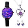 thumbnail image 2 of Jusqu'à 65 % de Réduction Ensemble de 4 Pcs Montre Rétro Lumineuse pour Femmes Collier Boucles d'Oreilles Bijoux en Liquidation, 2 of 9