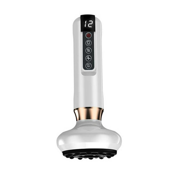 Seitruly Masajeador eléctrico con ventosas, ajustable, recargable, apagado automático, SPA, pulso, masaje corporal, raspado, salud, belleza, dispositivo Protección de la piel Blanco Seitruly CE014164-01