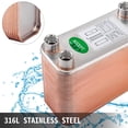 thumbnail image 4 of EATB12 316L Stainless Steel Brazed Plate Heat Exchanger 3x7.5 Inch 60 Plates 1/2 Inch BSP FPT for Beer Wort Chiller and Hydronic Heating, 4 of 6