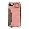 thumbnail image 5 of for iPhone 7 / iPhone 8 / iPhone SE 2022 & 2020 Wallet Case with Card Slots, Hand Wrist Strap Rotate Ring Design, Finger Grip Ring PU Leather Magnetic Button Shockproof Purse Phone Cover, Pink, 5 of 7