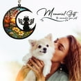 HALJEN Dog Memorial Suncatcher for Windows Stained Glass Pet Sympathy Gift to Memorialize the