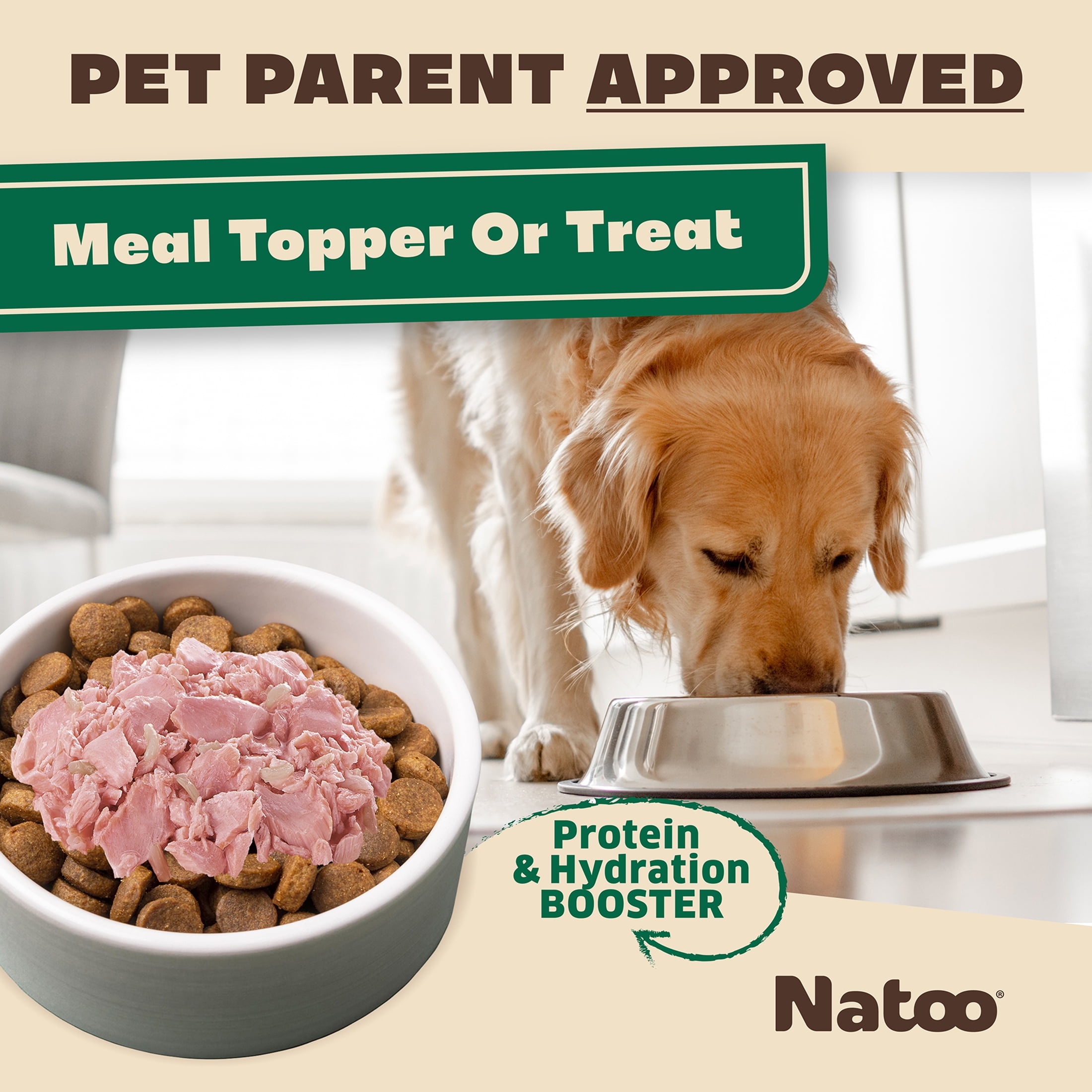 NATOO Dog Food Topper for Picky Eaters & Dog Treat (Salmon & Brown Rice), Wet Meal Enhancer for Adults & Puppies, Limited Ingredient, 3 oz (Case of 20)