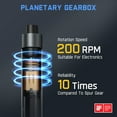 thumbnail image 6 of Fanttik E1 Max 3.7V Mini Electric Screwdriver, Precision Electric Screwdriver, 50-in-1 Magnetic Bits, Max 3 N.m, Magnetic Storage, 5/32''Hex, Repair Tool Set for Phone Camera Laptop Watch - Gray, 6 of 10