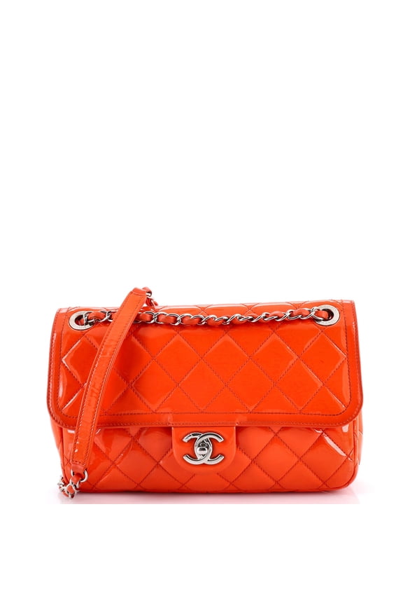 Pre-Owned Coco Shine Flap Bag Quilted Patent Medium By Rebag