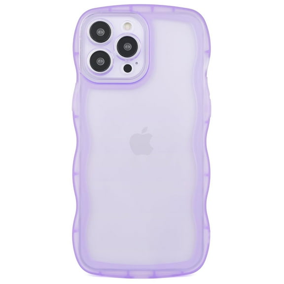 TIANLI for iPhone 14 Pro Case,Cute Silicone Case for iPhone 14 Pro, Shockproof Protective Phone Case for iPhone 14 Pro, Clear/Purple