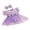 Purple, variant on Nituyy Infant Girl Valentine's Day Jumpsuit with Bow Headband Short Sleeve Heart Print Tulle Mesh Ribbed Patchwork Dress Romper