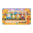 thumbnail image 1 of Laberinto Montessori con tallo magnético, juguete educativo de madera para niños de jardín de infantes. tren, 1 of 9