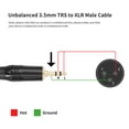 thumbnail image 4 of Mini Jack 1/8 Pulgada A XLR Adaptador 3.5 Mm 3 Pines Cable Hombre (3m), 4 of 9