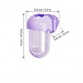 thumbnail image 2 of Bird Food Container Small Bird Feeder Bird House Feeder Bird Feeder Finch Feeder 4 Inch Purple Birdcage Feeder Hanging Water Storage Easy Clean Spill Proof, 2 of 7