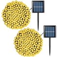 thumbnail image 1 of Paquete de 2 guirnaldas de luces LED solares impermeables para exteriores, guirnalda de 5M/10M/20M, lámpara de calle, adorno para fiesta de Navidad para decoración de jardín, 1 of 3