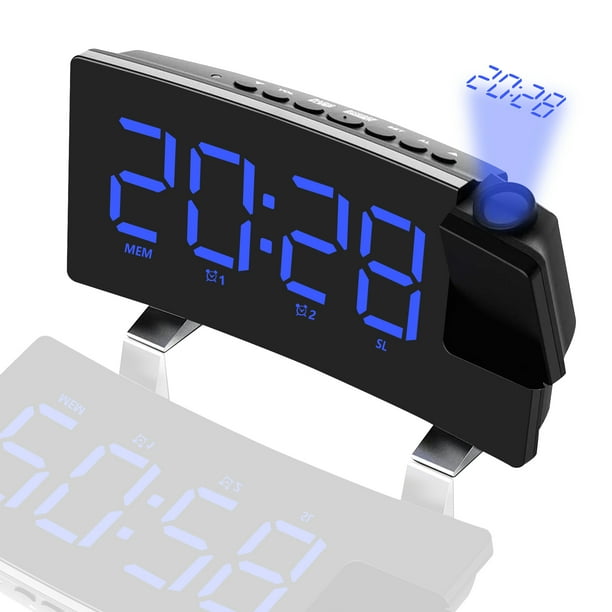 TiokMc Dual Alarm Clock with Battery Backup, USB Charger, Adjustable