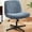 Blue, variant on GVN Cross-Legged Swivel Chair for Home Office, Armless Stationary Chair without Wheels, Blue