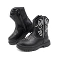 thumbnail image 7 of Meckior Toddler Girls Boys Combat Ankle Boots Little Kid Waterproof Outdoor Chelsea Fall Booties Leather Comfort Shoes, 7 of 7