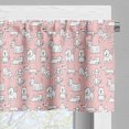 thumbnail image 5 of Ambesonne Dog Print Valance & Curtain, Blush Tone Funny Animals, 55"x24", Pale Rose Grey White, 5 of 7