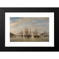 thumbnail image 2 of Jacob Eduard van Heemskerck van Beest 14x11 Black Modern Framed Museum Art Print Titled - Dutch, English, French and American Squadrons in Japanese Waters During the Expedition Led by the Fr, 2 of 5