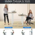 thumbnail image 6 of Giantex Crank Height Adjustable Standing Desk Frame, Manual Hand Crank Workstation Base, Ergonomic Sit to Stand Base w/ Foldable Crank Handle, Hook, Cable Management Rack, White, 6 of 8