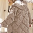 thumbnail image 5 of Zpanxa Puffer Jacket Womens Winter Coats Warm Quilted Jackets Cotton Padded Zip up Hooded Coat Outdoor Snow Jacket Outwear Khaki S, 5 of 6