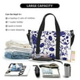 thumbnail image 4 of Travel Duffle Bag Blue And White Porcelain Travel Tote Bags Carry on Luggage Waterproof Weekender Bags with Top Handle Adjustable Shoulde Strap for Travel Gym, 4 of 5