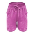 thumbnail image 6 of frariair ​Women's Breathable Five-Inch Inseam Shorts With Comfort Stretch Waistband And Casual Boho Style Details​ Hot Pink, 6 of 9