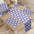thumbnail image 2 of Ambesonne Elephants Table Runner & Placemats, Stars Moon in Night Sky, Placemat 4 pcs + Runner 16"x90", Ceil Blue Pastel Purple, 2 of 2