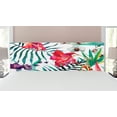 thumbnail image 1 of Watercolor Flower Headboard, Tropical Wild Orchid Flowers with Palm Leaves Print Exotic Style Nature, Upholstered Decorative Metal Bed Headboard with Memory Foam, King Size, Multicolor, by Ambesonne, 1 of 4