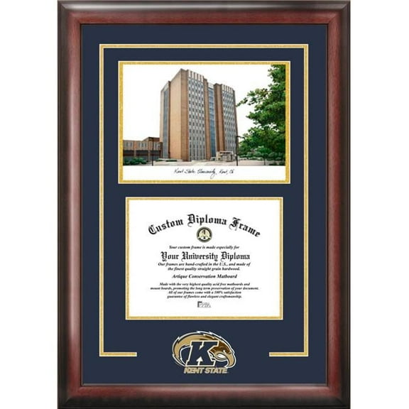 Campus Images OH989SG-1185 11 x 8.5 in. Kent State University Spirit Graduate Frame Diploma Frame - Satin Mahogany