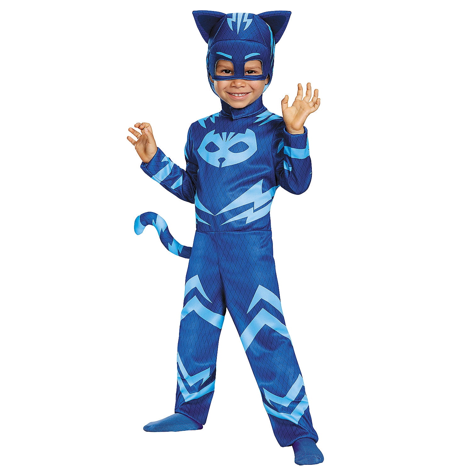 PJ Masks Gekko Halloween Costume For Kids - Small Size With Jumpsuit, Mask & Tail