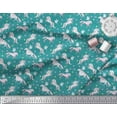 thumbnail image 3 of Soimoi Moss Georgette Fabric Dot,Star & Unicorn Animal Print Fabric by the Yard 42 Inch Wide, 3 of 3