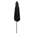 thumbnail image 4 of Northlight 8.5ft Outdoor Patio Market Umbrella with Wooden Pole, Black, 4 of 6