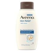 Aveeno Skin Relief Body Wash, Fragrance-Free, Sensitive Skin, 12 fl. oz