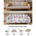 thumbnail image 3 of Thanksgiving Pink Pumpkin Sofa Couch Covers for Dog,Washable Sofa Throw Cover Single Slipcovers for Armchair with Tassels,Watercolor Fall Thanksgiving Couch Protector Towel Blanket Medium 71''x91'', 3 of 8