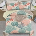 thumbnail image 3 of Davulos Bedspreads for Twin Size Beds,2-Piece Coral Coastal Quilt Sets Soft Lightweight Beach Bedding Nautical Coverlet Summer Comforter Set for All Season, 3 of 7