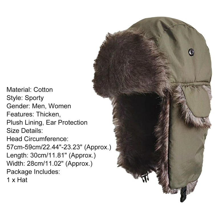 Trooper Trapper Hat Warm Winter Hats Hunting Hat Ear Flaps Walmart