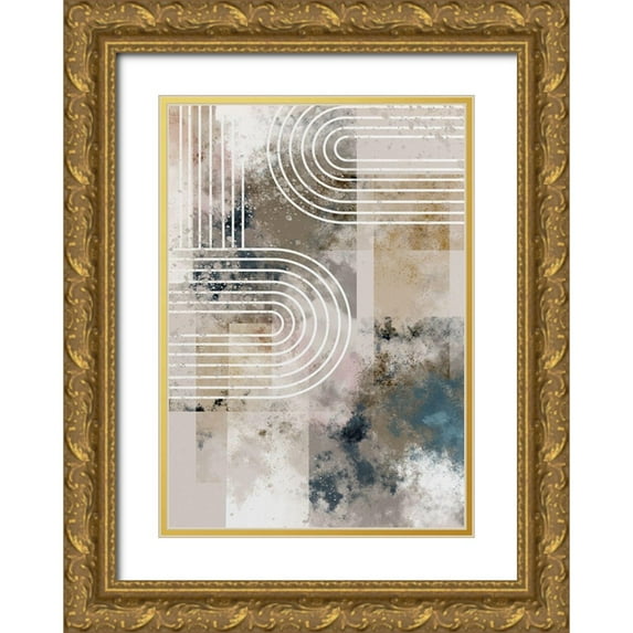 Artographie Studio 11x14 Gold Ornate Wood Framed with Double Matting Museum Art Print Titled - Archs Splash