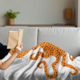 thumbnail image 3 of Kraken Soft Flannel Fleece Throw Blanket, Spotty Octopus Pattern in Vivid Colors Marine Monster Kids Nursery Theme Print, Cozy Plush for Indoor and Outdoor Use, 50" x 60", Orange, by Ambesonne, 3 of 5