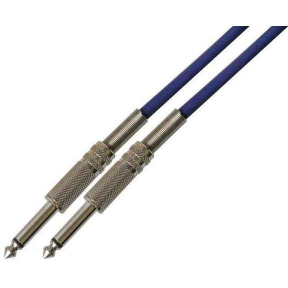PULSE - 6.35mm (1/4") Mono Jack to Jack Guitar Lead, 5m Blue