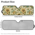 thumbnail image 7 of Uorisanigo Windshield Sunshade Compatible with Jeep Wrangler Rubicon Sahara TJ JK JKU 2 Door & 4 Door Sunflower Print Car Sun Shade Sun Visor Protector Blocks UV Rays and Keep Car Cool, 7 of 7