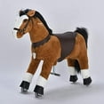 thumbnail image 3 of UFREE Ride on Pony Large Toy Horse Large Baby Rocking Horse as Birthday Gift for Children 4 to 9 Years Old Height 36 Inch (Brown Body, Black Mane & Tail), 3 of 9
