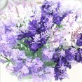 thumbnail image 6 of Ludlz Artificial Lavender Silk Flowers Plastic Fake Plant Make a Bountiful Flower Arrangement Decor Your Outdoor Indoor House Garden DIY Stage Party Wedding Festival Decor, 6 of 7