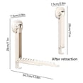 thumbnail image 2 of Wall-Mounted Plastic Suction Cup Storage Rack - Foldable & Retractable Organizer for Towels/Clothes, Perfect for Bathroom/Laundry Room, Space-Saving Portable Shelf for Home Use, 14*11*3in, White, 2 of 7