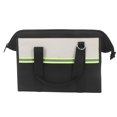 thumbnail image 2 of Tool Bag Organizer Portable 600D Polyester Wear  Wide Mouth Electrician Hardware Tote With  Reflective Strip Pockets Large Capacity Heavy Duty, 2 of 8