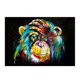 thumbnail image 1 of Arte de la pared ZHAOCHENG mono del pensamiento acuarela diamante redondo 12x16 pulgadas, 1 of 5