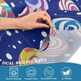 thumbnail image 5 of Yayeee Kitchen Curtains Tier Set of 2 Light Filtering 57"x24" Over Sink Window Panels, Blue Colorful Candies, 5 of 7