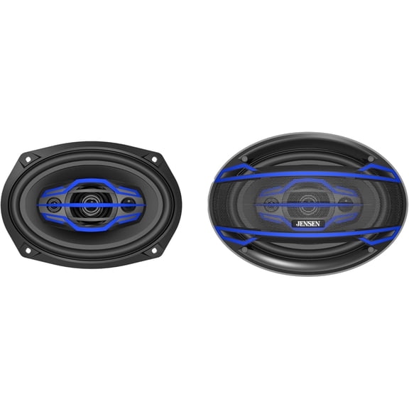 Jensen JS6904 6x9" 4-Way Car Speakers Pair | 200W Peak | 50W RMS | Black